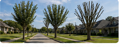 poor tree pruning North Texas neighborhood trees incorrect trimming